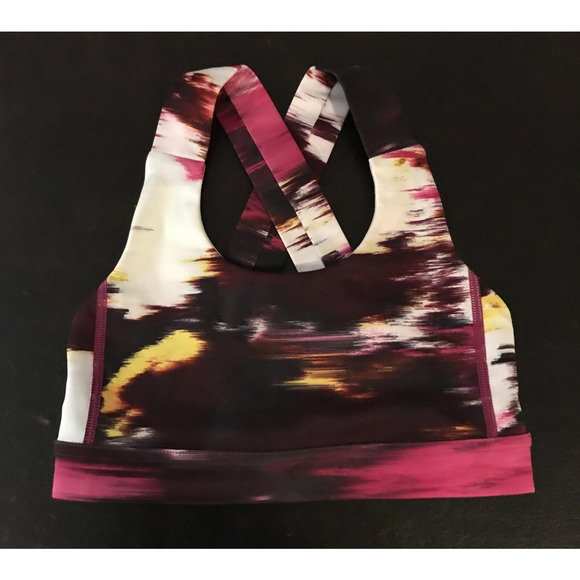 Lululemon All Sport Bra III Pigment Wind Berry Rumble Multi - SIze 2 - Picture 2 of 9